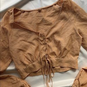 Cute Orange Vintage Crop Top